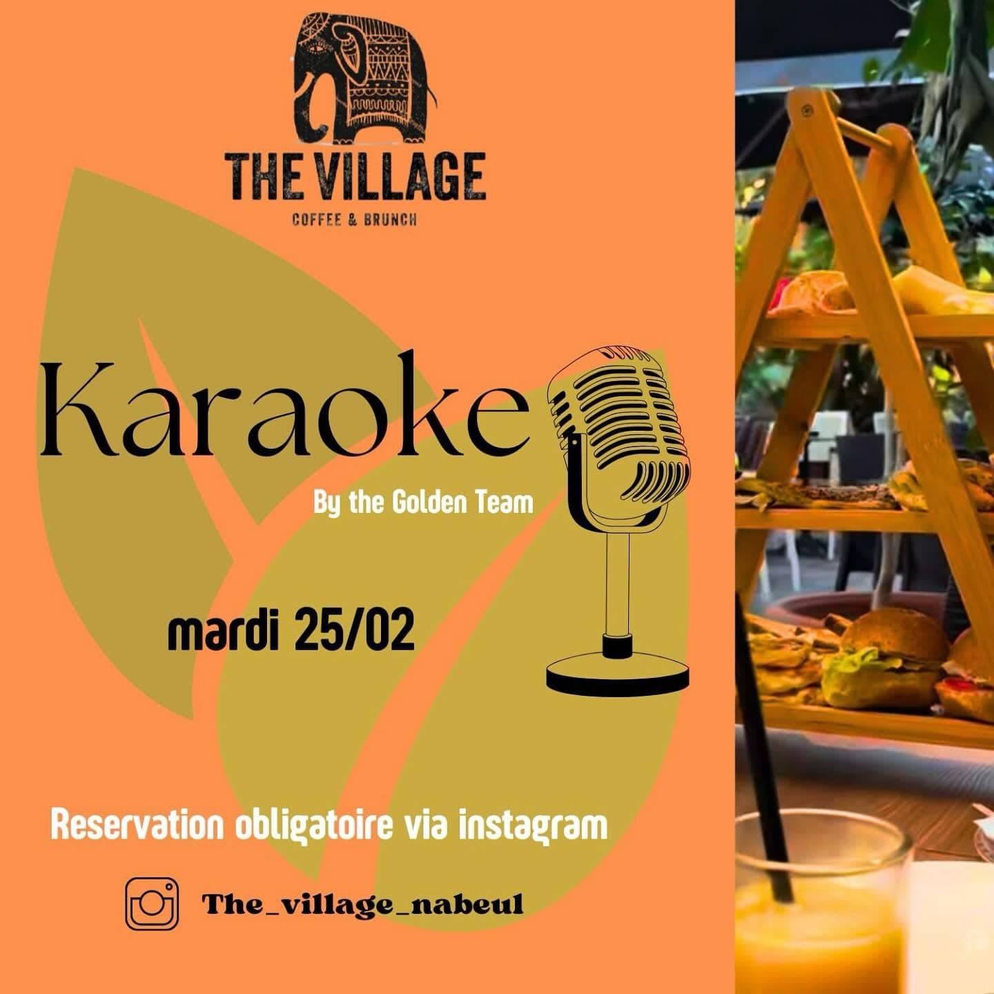 Poster for a second karaoke night, booking via Instagram
