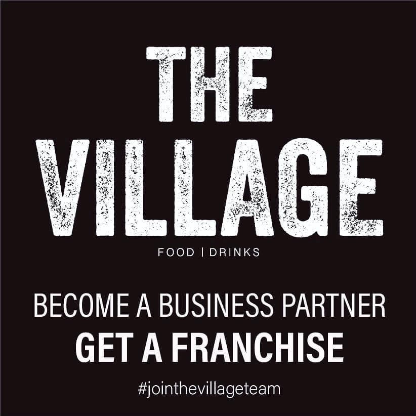 2021 logo: “THE VILLAGE / FOOD | DRINKS” in white letters on black
