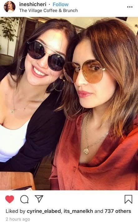 Instagram post tagged at The Village: two guests in sunglasses inside the room